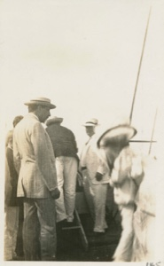 Image: Visitors on deck of the Roosevelt